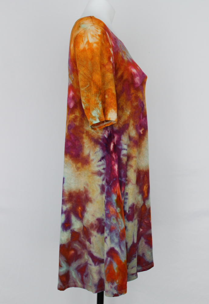 Short sleeve Tunic - size Small - Carnival crinkle