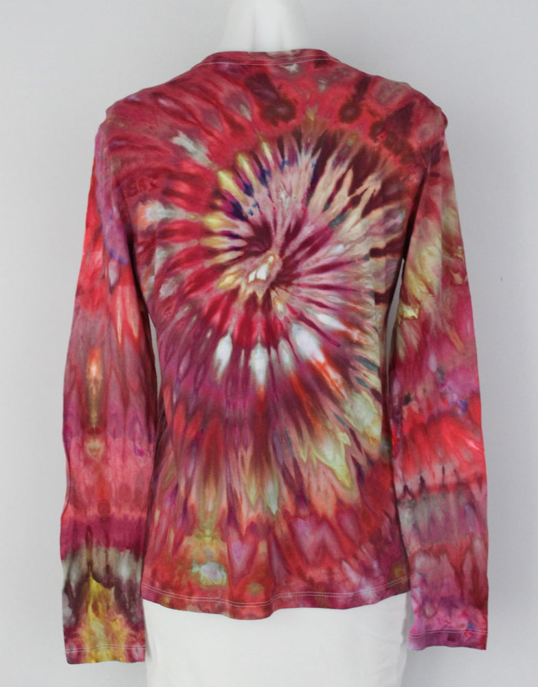 Ladies long sleeve T shirt size Medium - Color Burst spiral