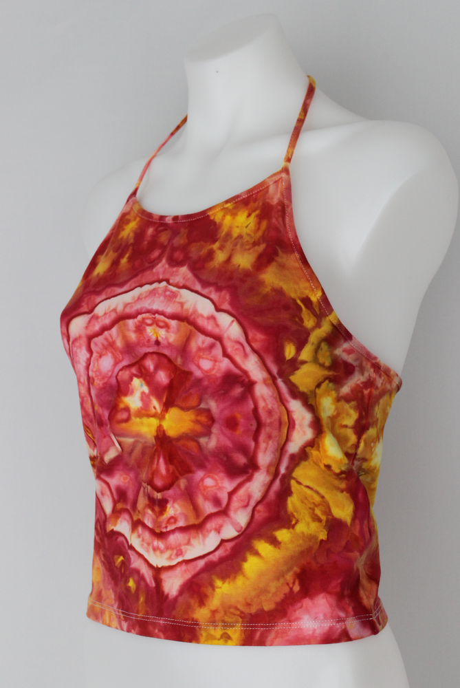 Halter top size Medium - ice dye - Watermelon twist