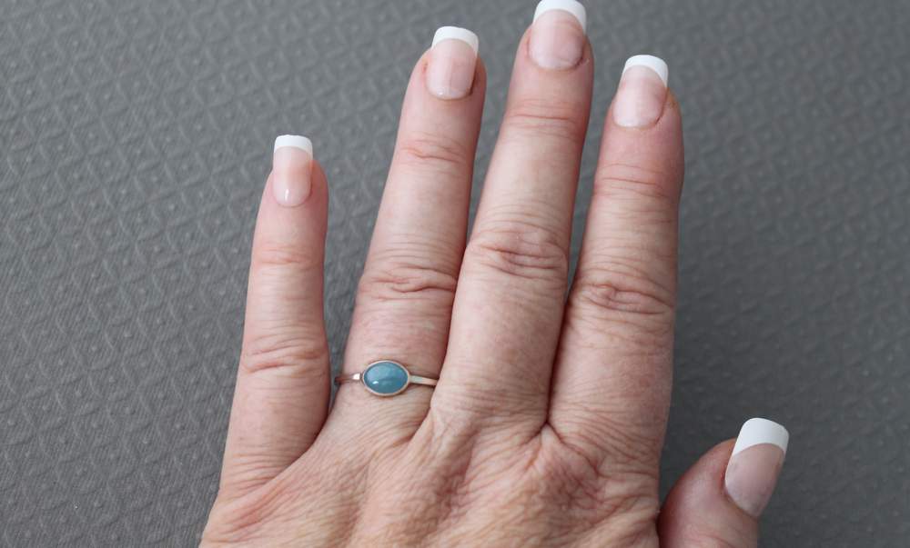 Aquamarine Sterling Silver Ring - Size 9.5 US/CANADA