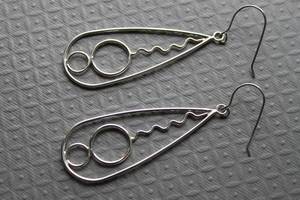 Sterling earrings - handcrafted - Bubbles