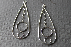 Sterling earrings - handcrafted - Bubbles