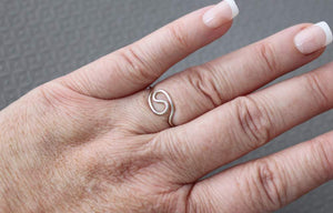 Sterling Silver double twist Ring - Size 8 US/CANADA