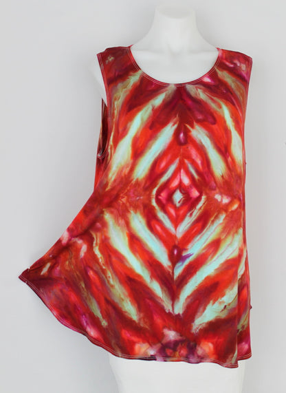 Casual Sleeveless top size 1XL PLUS - Good Vibes shibori