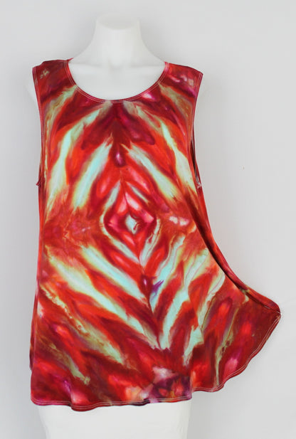 Casual Sleeveless top size 1XL PLUS - Good Vibes shibori