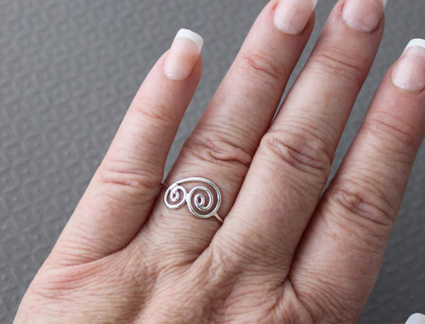 925 Sterling Silver Solid Swirl Ring Size 8 Jewelry Gifts for Women - 1.7  Grams - Walmart.com