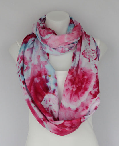 Rayon Infinity Scarf - Pretty in Pink bullseye