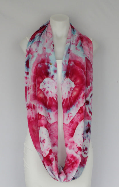 Rayon Infinity Scarf - Pretty in Pink bullseye