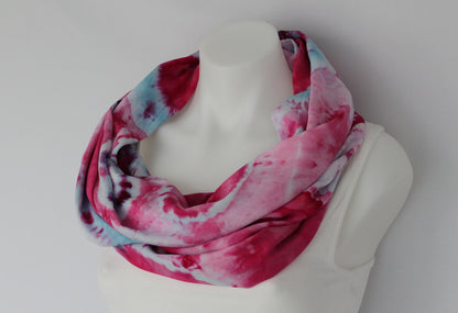 Rayon Infinity Scarf - Pretty in Pink bullseye