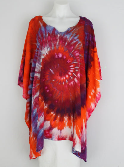 Poncho One size fits most - Sunset Blush spiral