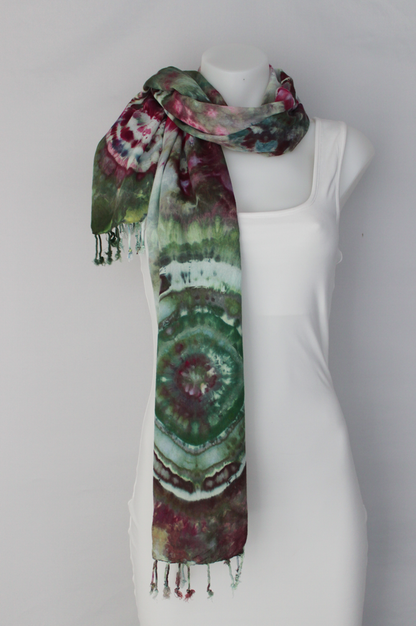 Rayon Scarf ice dyed - Betty's Smile bulls eye