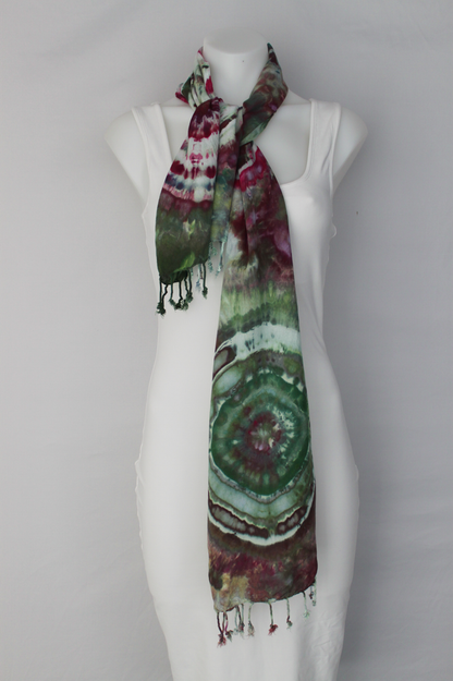 Rayon Scarf ice dyed - Betty's Smile bulls eye