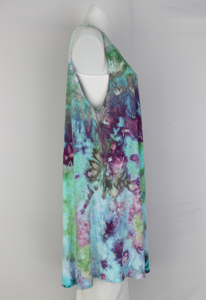 Sleeveless tunic - size XL - Tranquil Waters crinkle