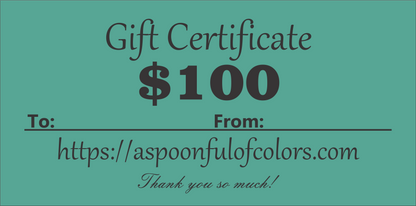 A Spoonful of Colors Gift Card