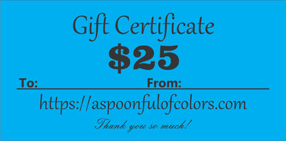 A Spoonful of Colors Gift Card