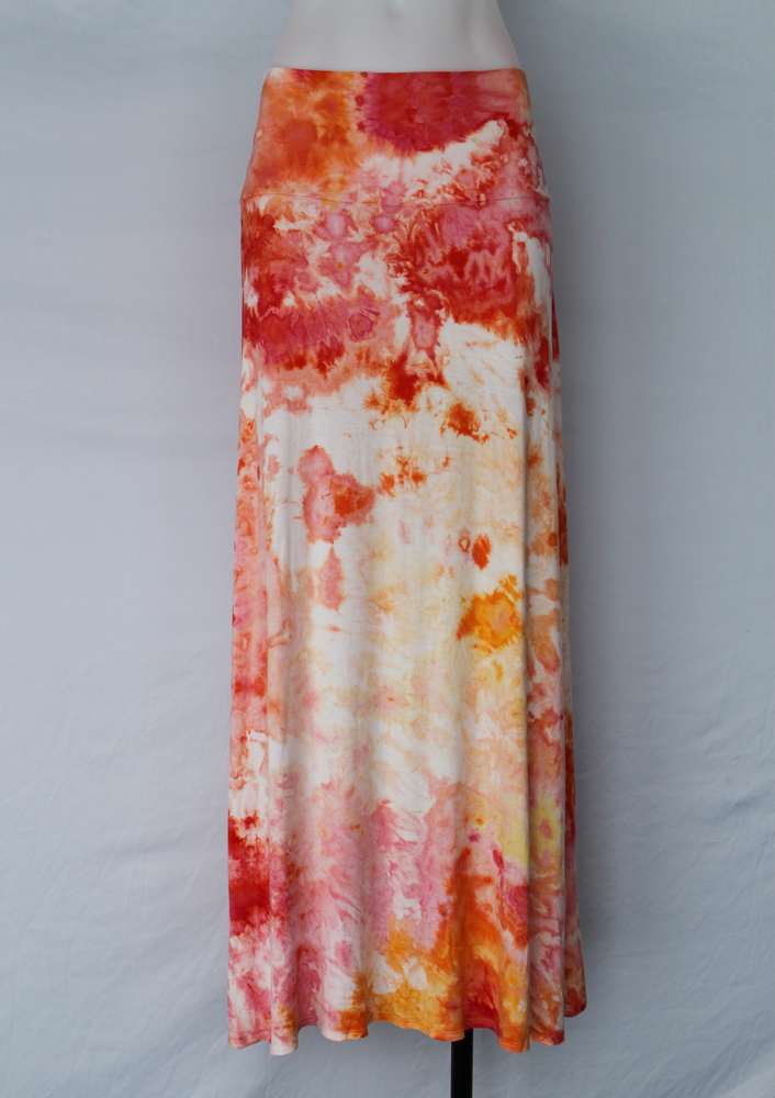 Tie dye Maxi Skirt - size Large - Angel Wing (1)