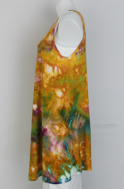 Sleeveless tunic - size Small - Artshow Painting crinkle