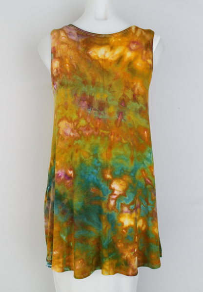 Sleeveless tunic - size Small - Artshow Painting crinkle