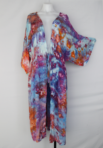 Long Kimono Duster - size XL - Carnival crinkle