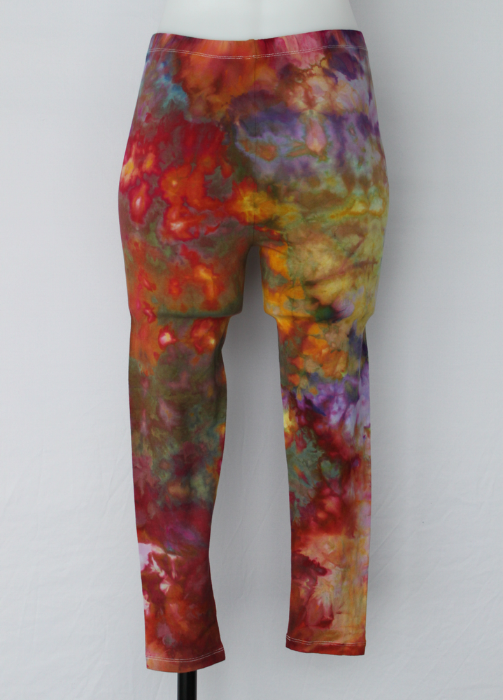 Capri leggings - size Small - ice dye - Confetti crinkle