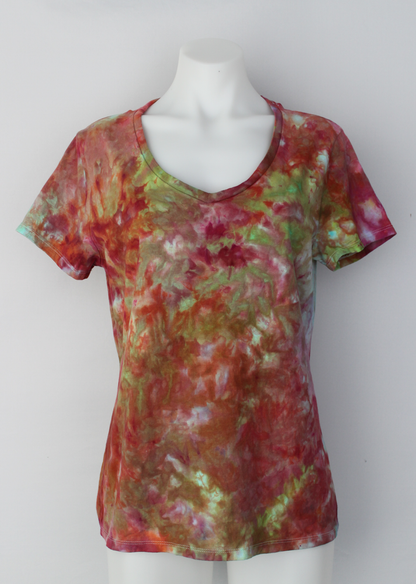 Ladies V neck t shirt size MEDIUM - Forever Mine crinkle