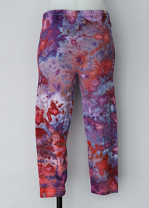 Capri leggings - size Large - ice dye - Fruit Punch crinkle