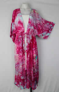 Long Kimono Duster - size Large - Gail's Song crinkle