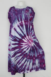 Easy Breezy dress - size Large - Grape Splash offset spiral
