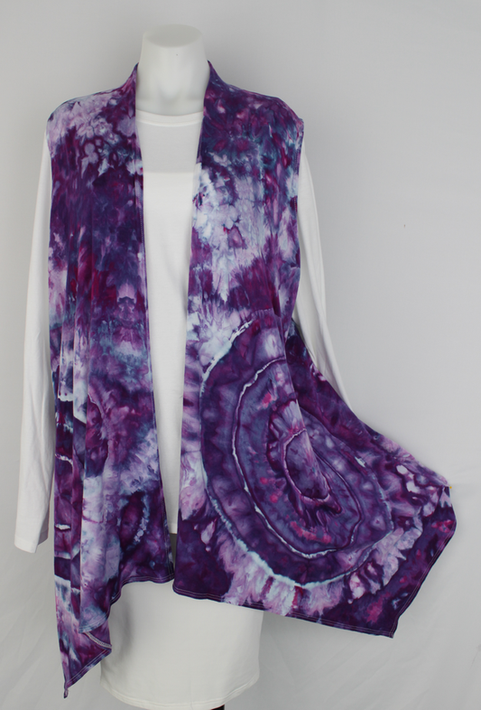 Vest Sleeveless cardigan - size 2XL - Grape Splash bulls eye