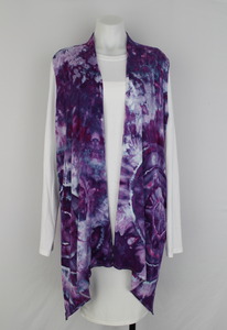 Vest Sleeveless cardigan - size 2XL - Grape Splash bulls eye