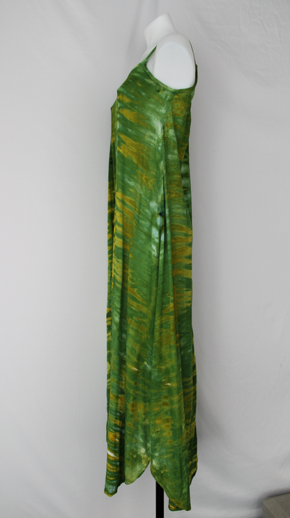 Rayon Slip on Maxi Dress - size XS- Grass is Greener snakeskin