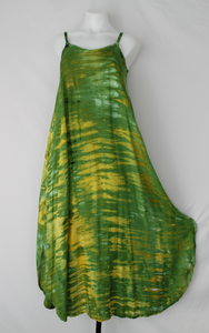 Rayon Slip on Maxi Dress - size XS- Grass is Greener snakeskin
