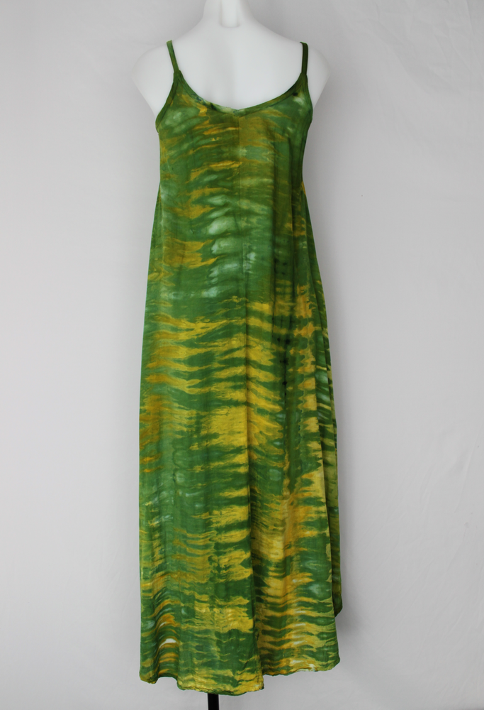 Rayon Slip on Maxi Dress - size XS- Grass is Greener snakeskin