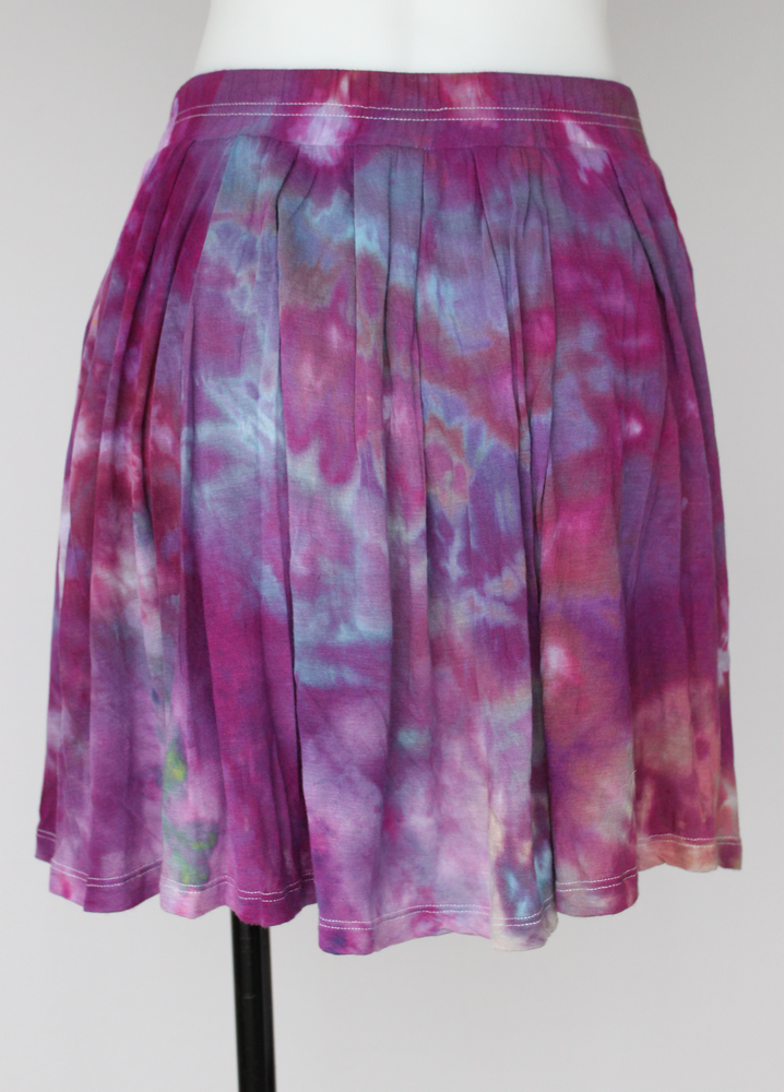Mini Skirt - size Small - ice dye - Helen's Iris Patch
