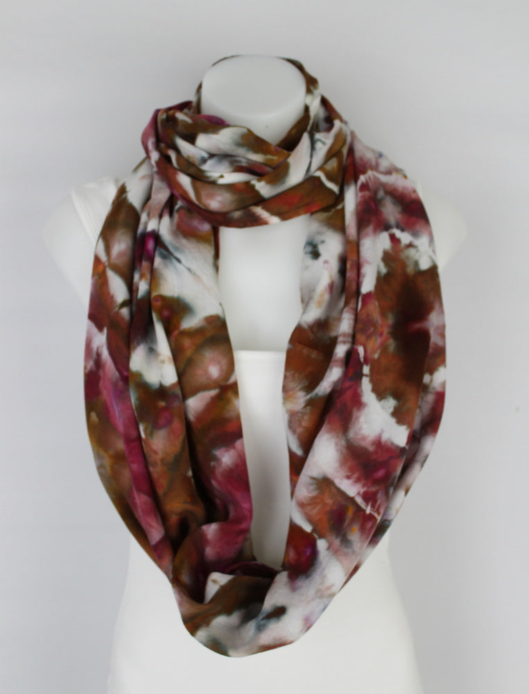 Rayon Infinity Scarf - Hibiscus Crown shibori