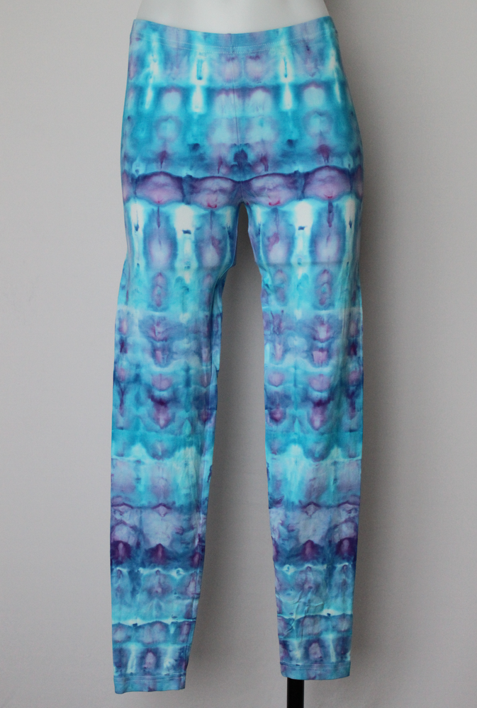 Leggings - size Large - Jessamine Blue stained glass