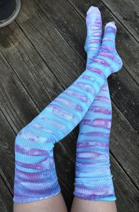 Thigh High socks - Jessamine Blue