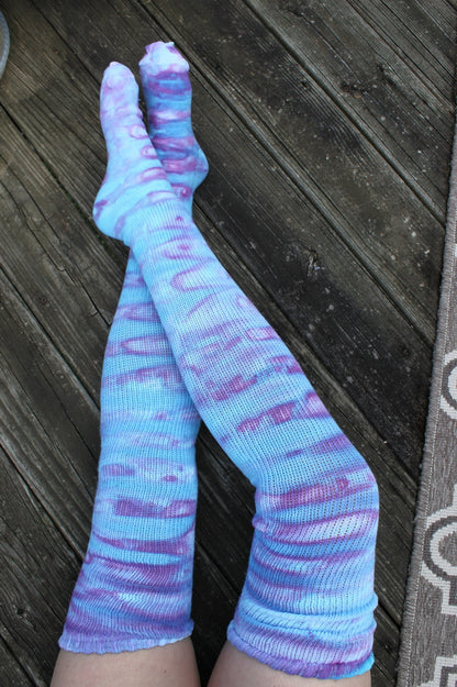 Thigh High socks - Jessamine Blue