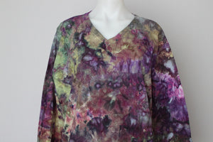 Ladies 3 quarter sleeve shirt size XL - Kimmy's Purple crinkle