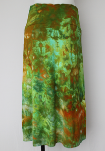 Midi Skirt - size XL - ice dye - Kortney's Meadow crinkle