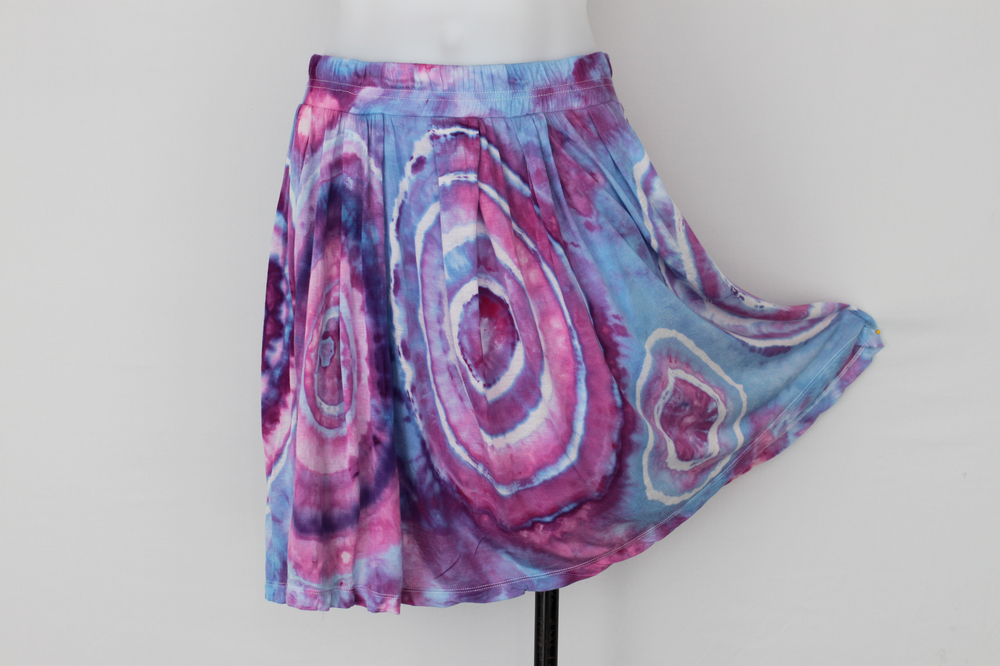 Mini Skirt - size Medium - Lavender Garden bullseye