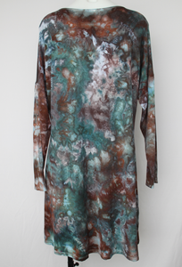 Tunic dress - size Medium - ice dye - Magical Abyss crinkle