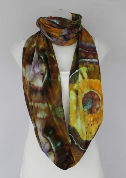 Cotton Infinity Scarf - ice dye - Na's Favorite bulls eye