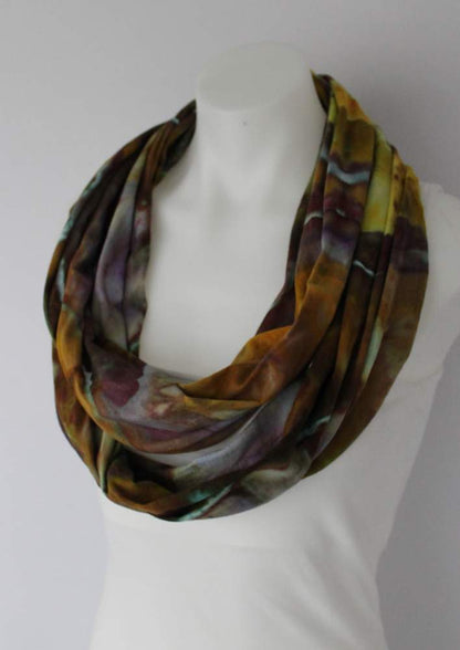 Cotton Infinity Scarf - ice dye - Na's Favorite bulls eye