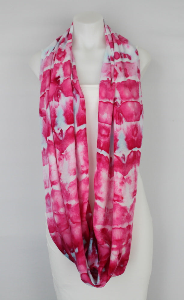 Rayon Infinity Scarf - Pretty in Pink  stained glass