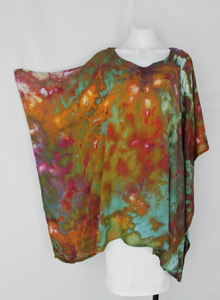 Poncho One size fits most - ice dye - Rainbow Connection crinkle (2)