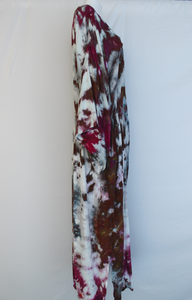 Long tie front Kimono Duster - size XXL - Raspberry Brownie crinkle