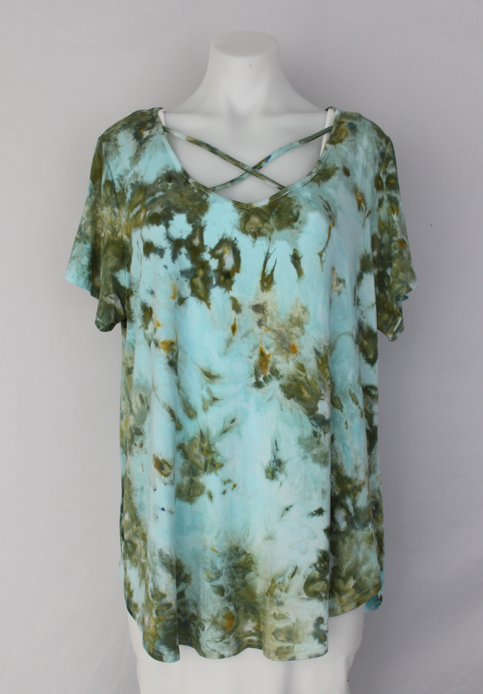 Criss cross chest tunic - size XXL - Sea Glass crinkle – A Spoonful of ...