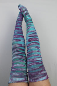 Thigh High socks - Tranquil Waters