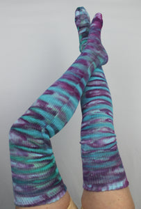Thigh High socks - Tranquil Waters